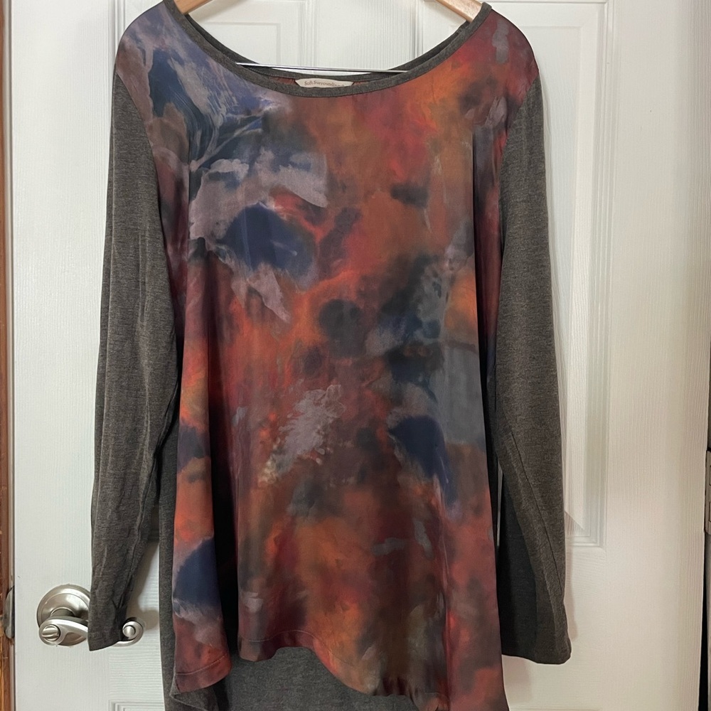 Women's Abstract Multi-Color Long Sleeve Top by Soft surroundings